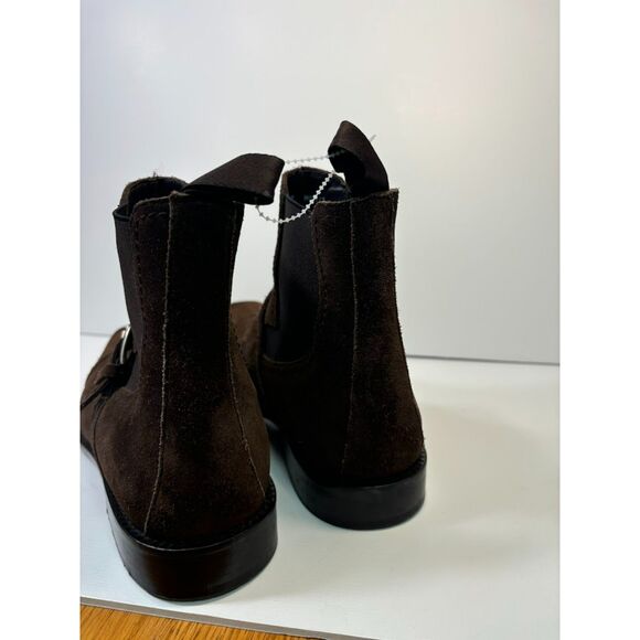 Donald J. Pliner Suede Leather Moritz Boots size 9.5 Men's Brown Steampunk Fall - Picture 5 of 8